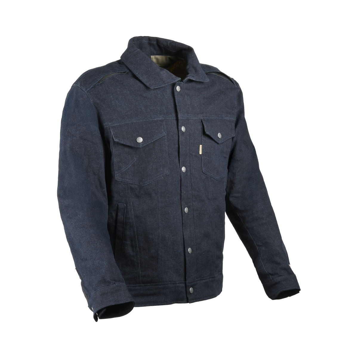 Difi Ashton 102.275.555 giacca moto trucker in denim blu scuro, vista frontale