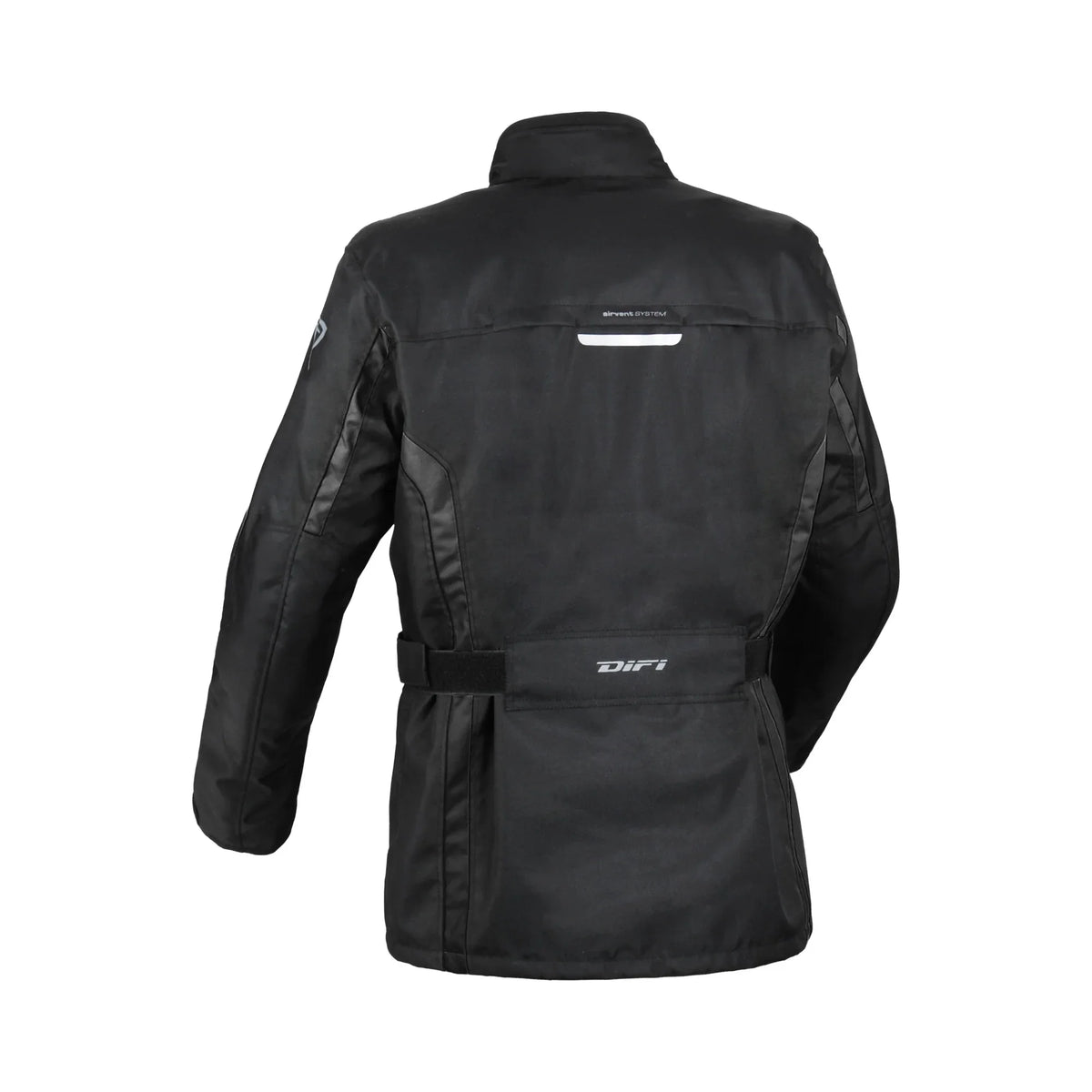 Giacca moto impermeabile da bambino Difi Cage Kid Aerotex nera, veduta posteriore
