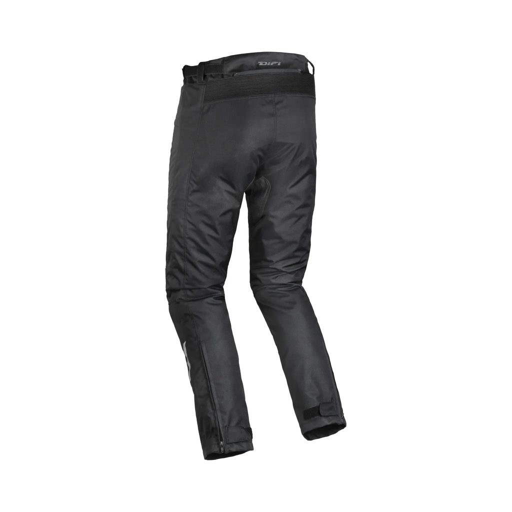 Pantaloni moto impermeabili da bambino Difi Cage Kid Aerotex neri, veduta posteriore