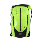 Difi DryCore giallo fluo, retro dello zaino impermeabile con sistema di trasporto