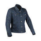 Difi Ellison Donna 102.278.555 giacca moto trucker in denim blu scuro, fronte
