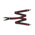 Bretelle da moto Difi Hendrik Nero con Riga Rossa, quattro ganci e lunghezza 120 cm, vista d'insieme