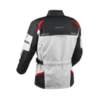 Giacca moto donna Difi Horizon Aerotex nera e grigia, vista da dietro