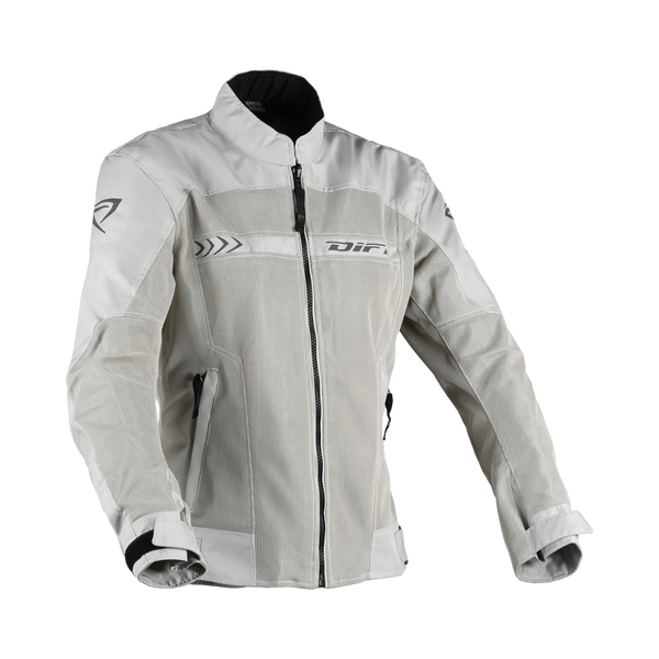 Difi Ibiza Air 2 Kid grigio chiaro, giacca moto estiva in mesh per bambini, vista frontale