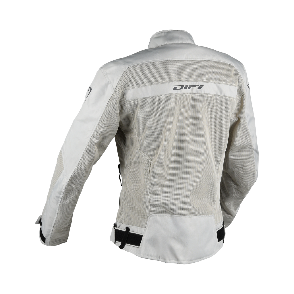 Giacca bambino Difi Ibiza Air 2 Kid grigio chiaro vista da dietro, logo DIFI sulla schiena