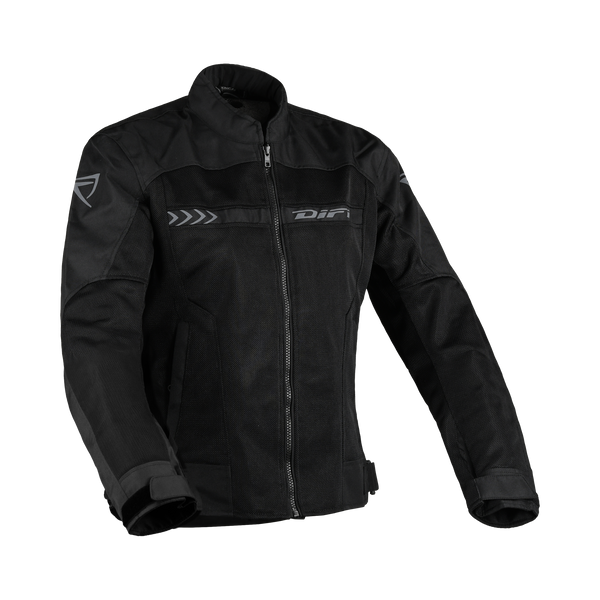 Difi Ibiza Air 2 Kid nera, giacca moto estiva in mesh per bambini, vista frontale