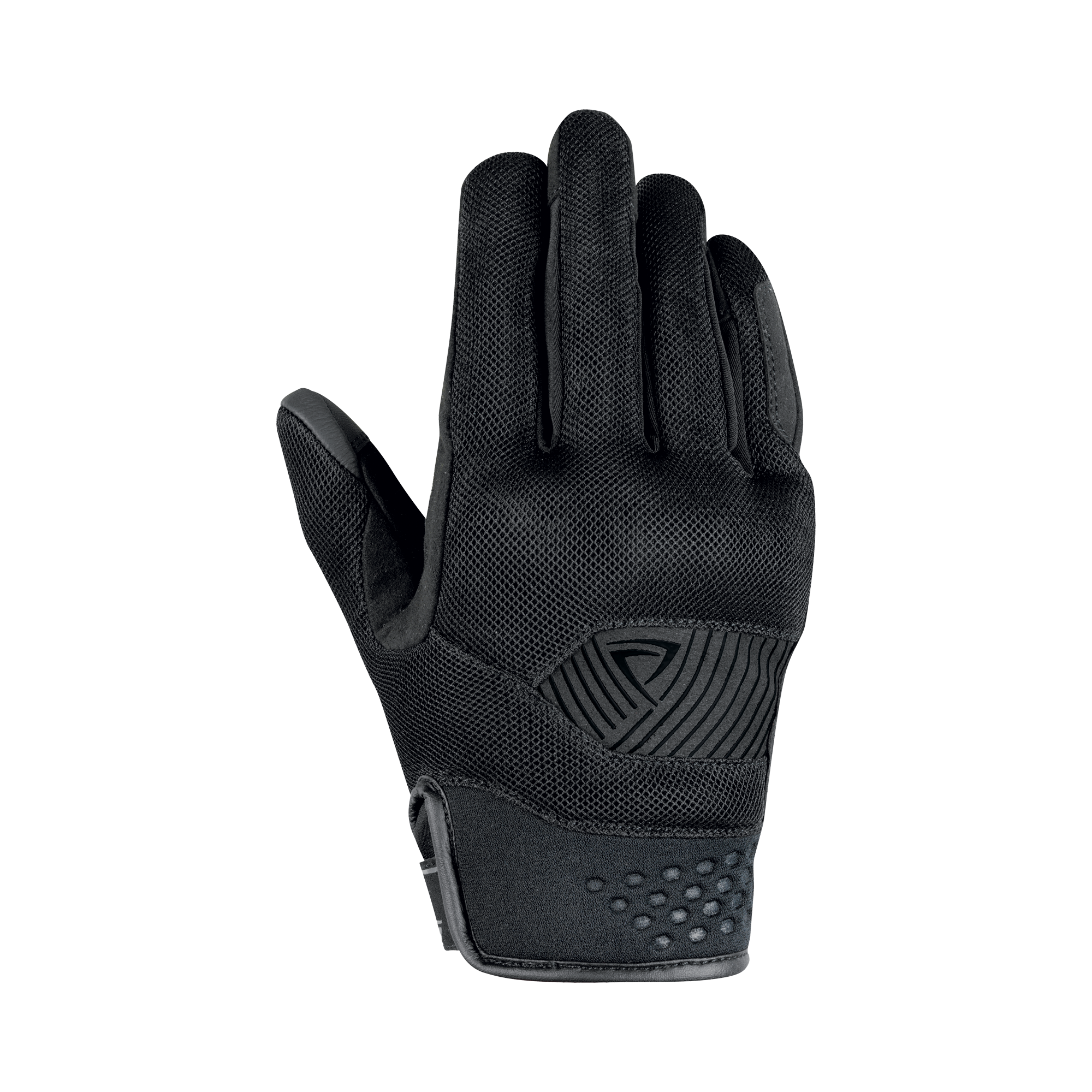 Guanto moto estivo Difi Indy Air 2 nero traforato, dorso con protezione nocche