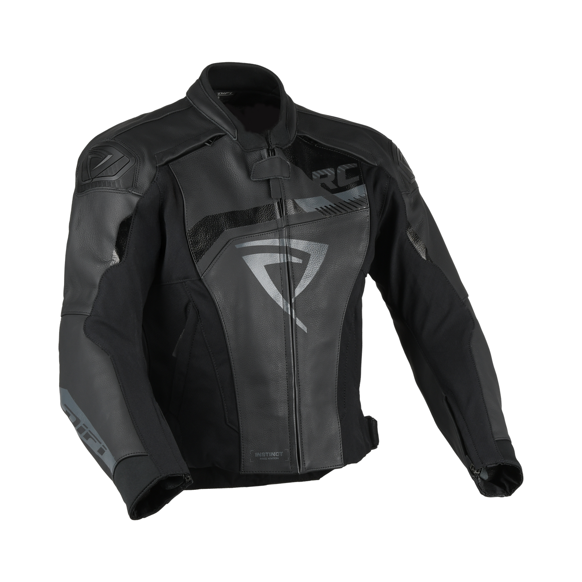 Difi Instinct Donna 101.244.101 giacca moto in pelle nera, vista frontale