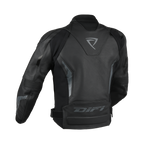 Giacca da moto donna Difi Instinct in pelle nera, veduta posteriore