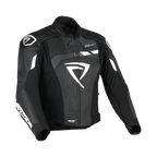 Difi Instinct Donna 101.244.120 giacca moto in pelle nera e bianca, fronte