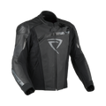 Difi Instinct giacca moto in pelle nera traforata, vista frontale