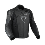 Difi Instinct giacca moto in pelle nera traforata, vista frontale