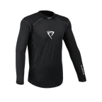 Maglia intima tecnica Difi nera a manica lunga con logo sul petto, fronte