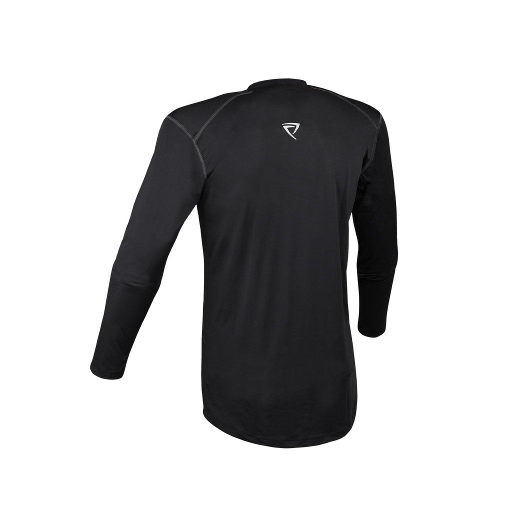 Difi intimo tecnico maglia nera manica lunga, vista posteriore