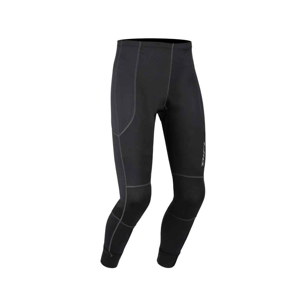 Pantalone intimo tecnico Difi nero a compressione, vista frontale