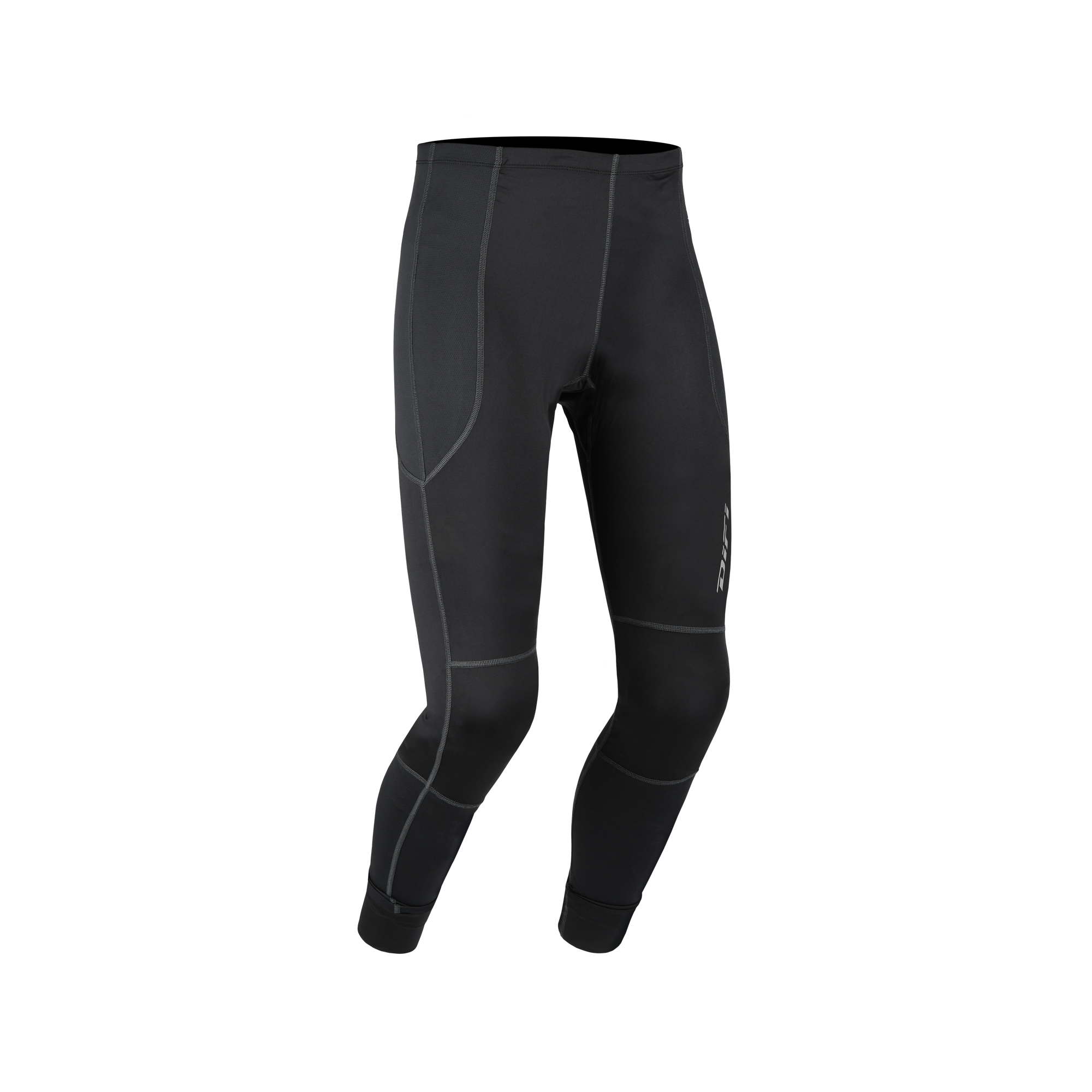 Pantalone intimo tecnico Difi nero a compressione, vista frontale