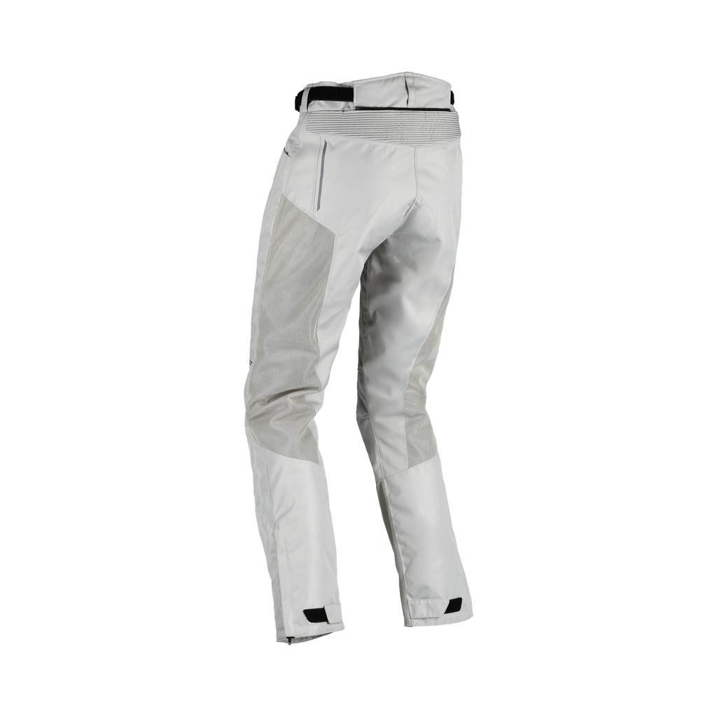 Pantaloni estivi da moto Difi Ipanema 2 donna grigio chiaro, vista da dietro