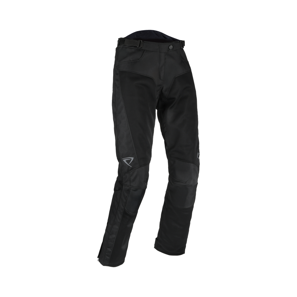 Difi Ipanema 2 Donna 102.685.101 pantaloni moto estivi in tessuto nero, vista frontale