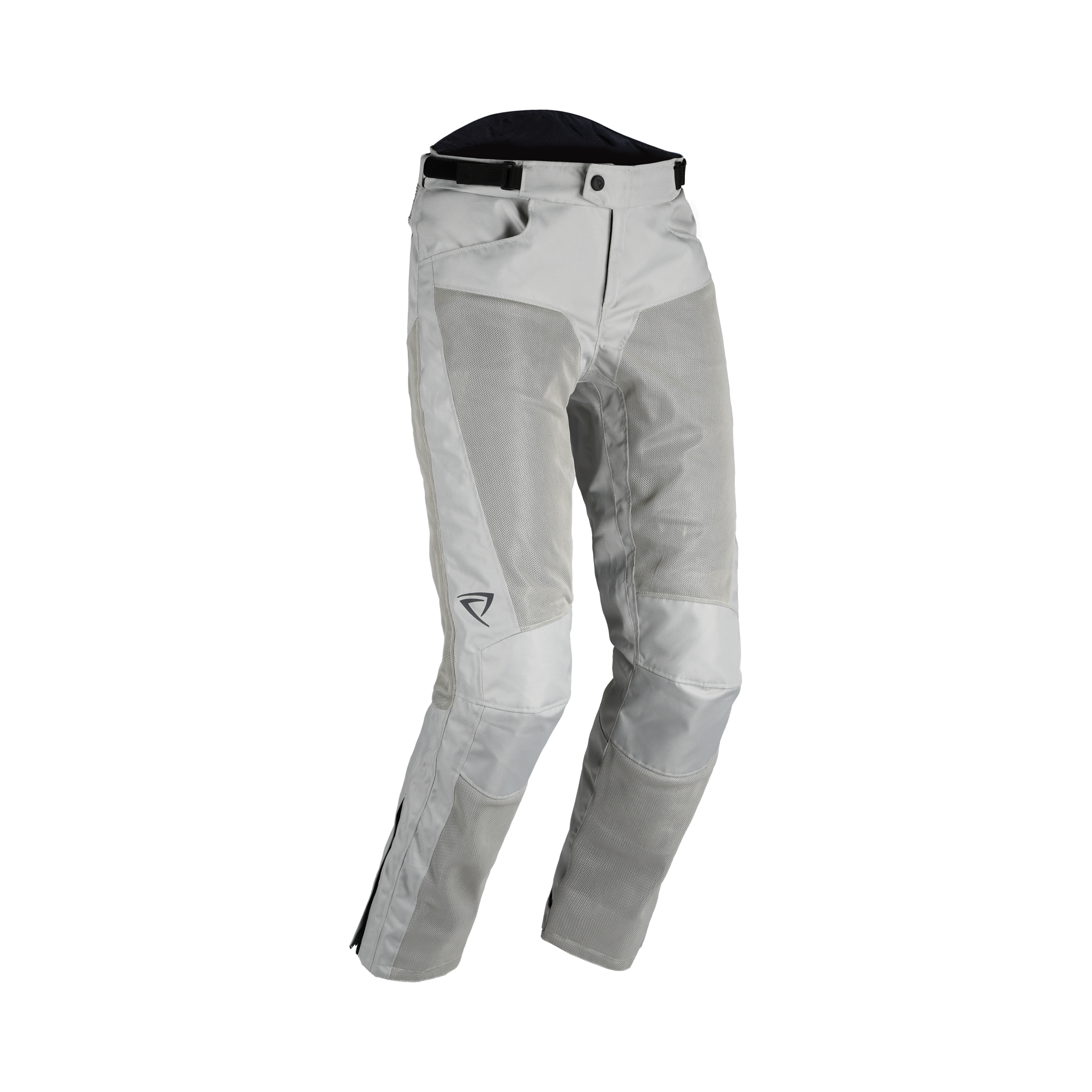 Difi Ipanema 2 pantaloni moto grigio chiaro in mesh estivo, fronte
