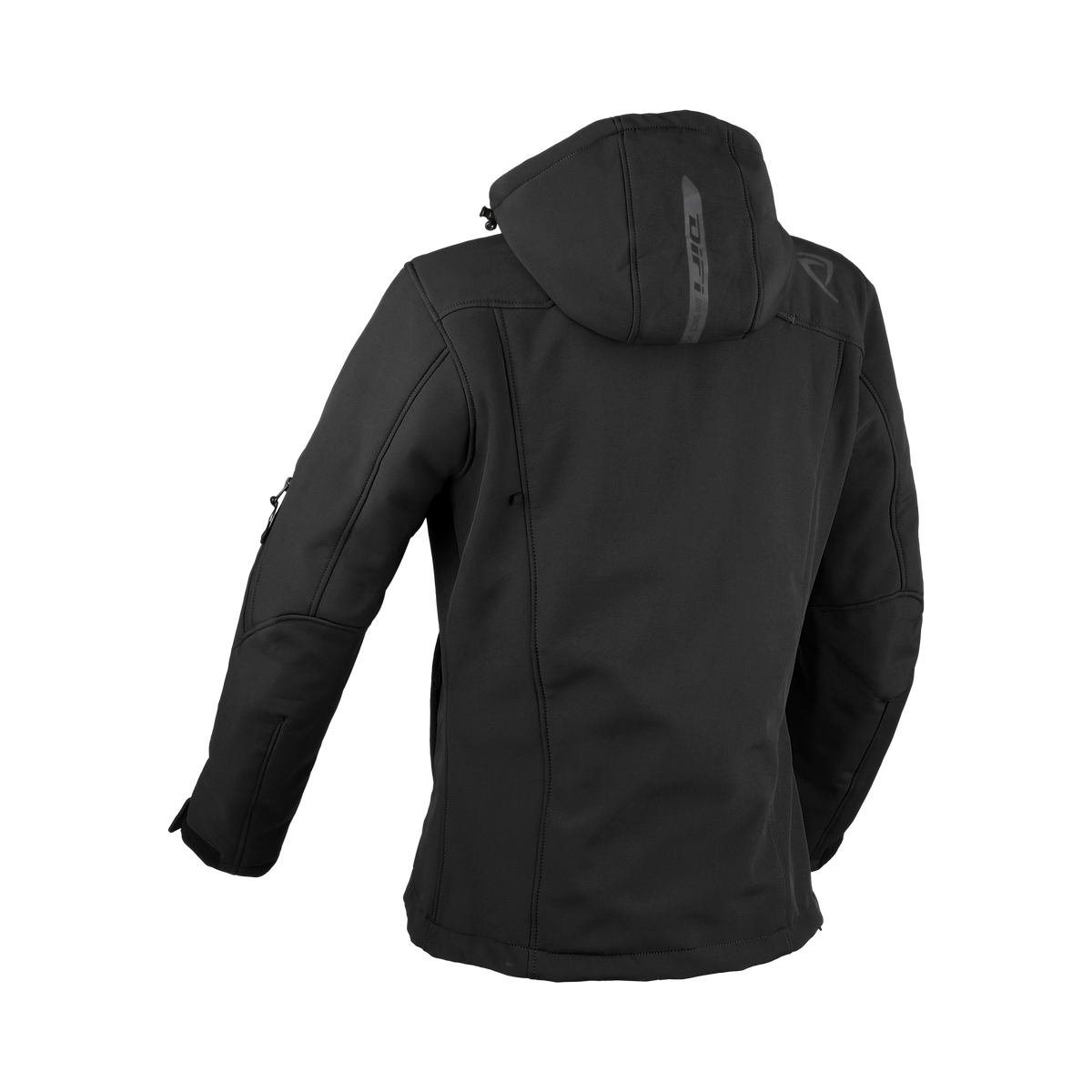 Giacca da moto donna Difi Jayden Aerotex nera impermeabile, veduta posteriore