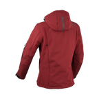 Giacca moto donna Difi Jayden Aerotex rossa con cappuccio, vista da dietro