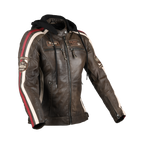Giacca donna Difi Jolene 3 in pelle marrone effetto vissuto, fronte