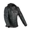 Difi Jolene 3 giacca moto donna in pelle nera, vista frontale