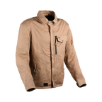 Camicia moto Difi Kingston marrone chiaro, vista frontale con bottoni