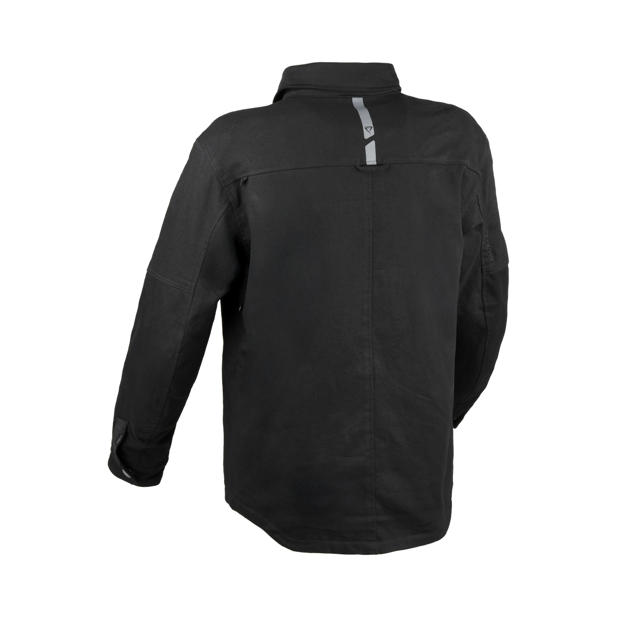 Retro della camicia moto Difi Kingston nera con taglio dritto