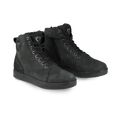 Sneaker moto impermeabile Difi Nomad AX nera in pelle, vista laterale con zip