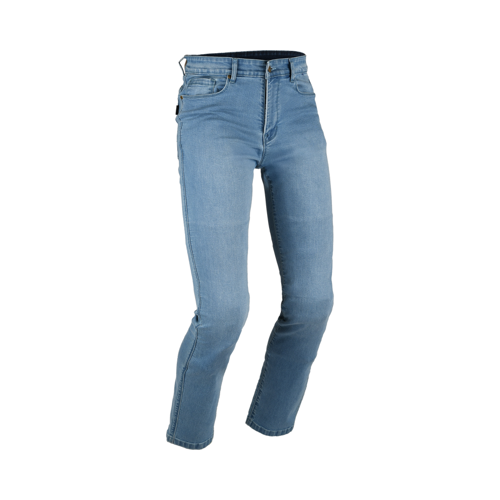 Jeans moto Difi Samba azzurri slim fit con protezioni CE, fronte