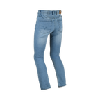 Retro dei jeans moto Difi Samba azzurri con tasche posteriori