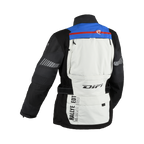 Giacca moto donna Difi Sierra Nevada 4 Aerotex grigia e blu, vista da dietro