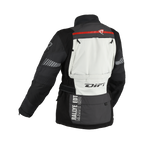 Giacca impermeabile da moto donna Difi Sierra Nevada 4 grigia e nera, retro
