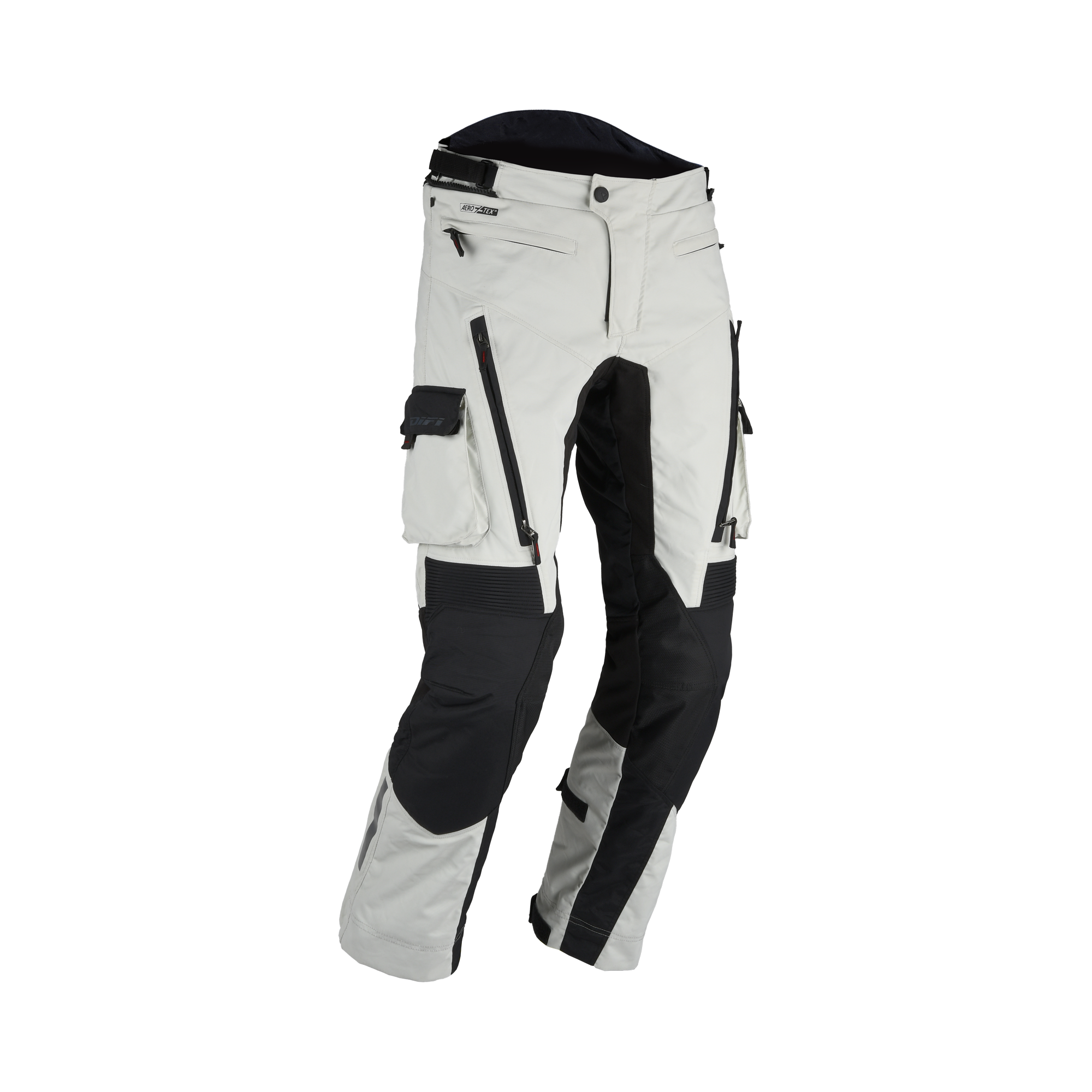 Difi Sierra Nevada 4 Aerotex 102.681.810 pantaloni moto grigio chiaro e neri, fronte