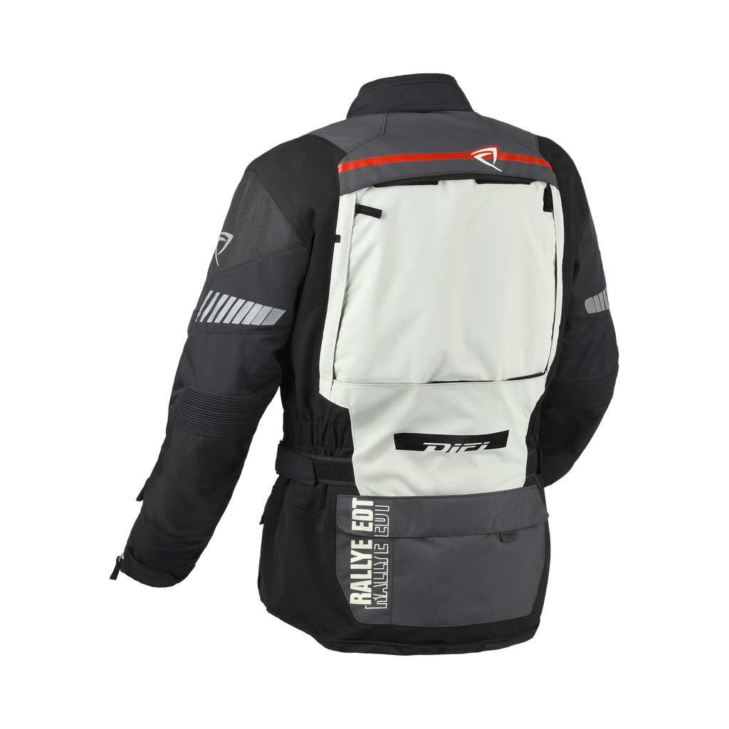 Retro della giacca Difi Sierra Nevada 4 grigio e nero con inserti chiari
