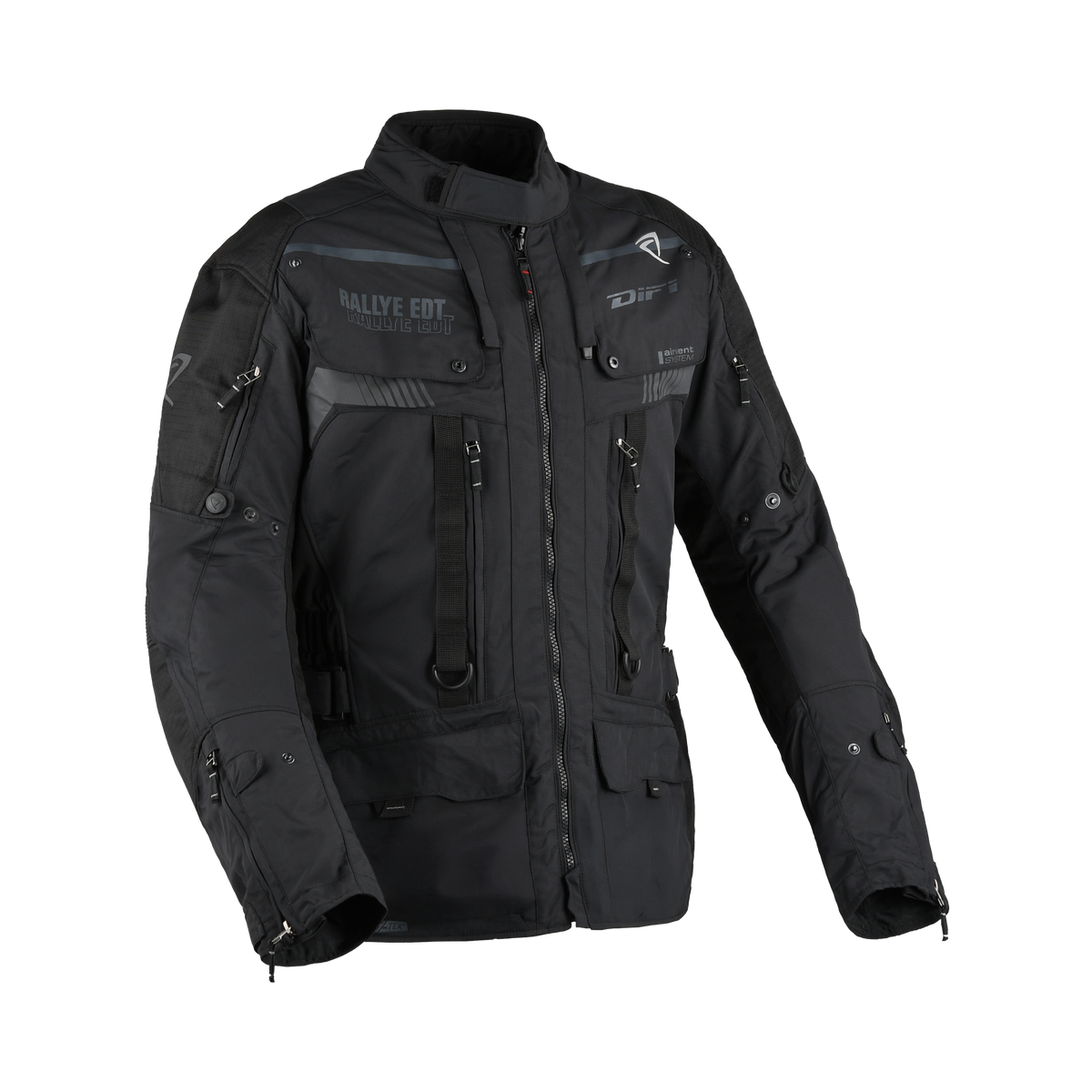 Difi Sierra Nevada 4 Aerotex giacca moto nera impermeabile, vista frontale