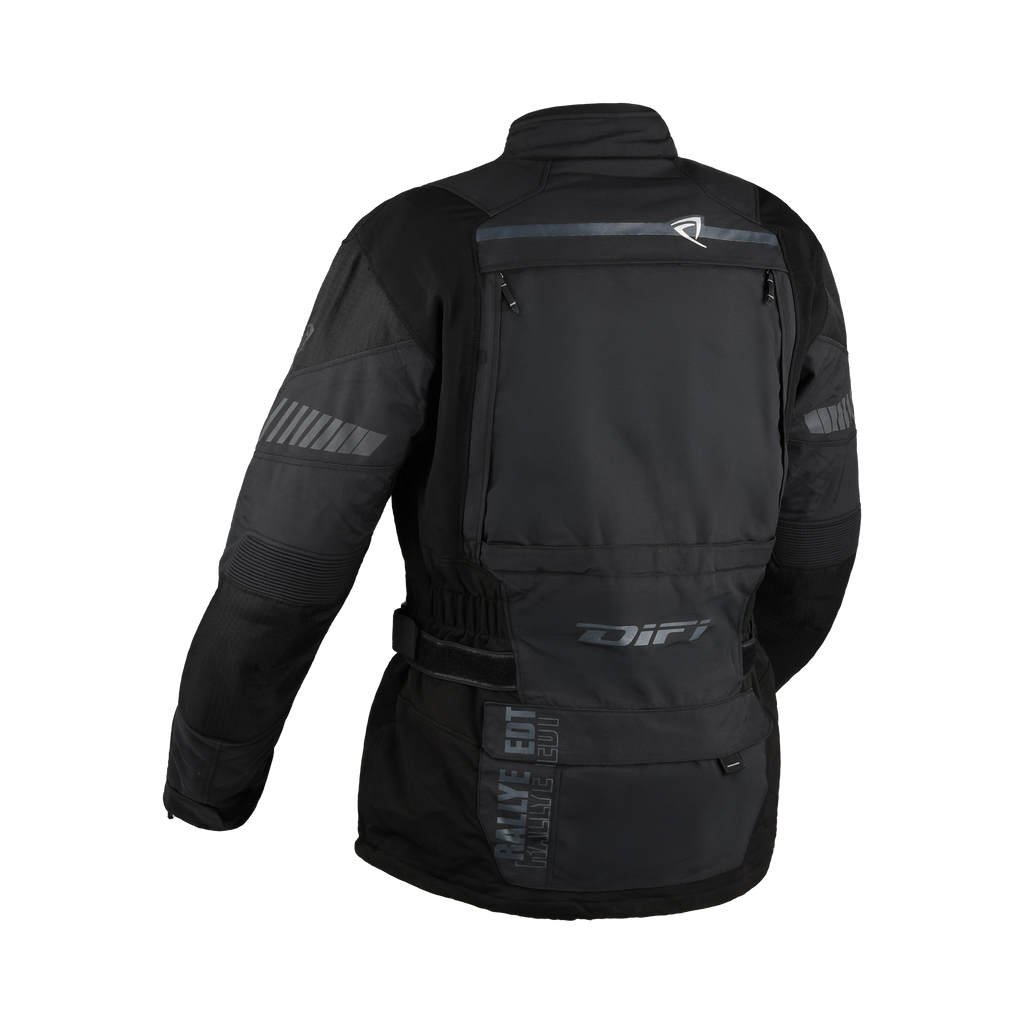 Retro della Difi Sierra Nevada 4 nera con tasche e regolazioni laterali