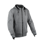 Difi Soho felpa moto grigio scuro con cappuccio, vista frontale