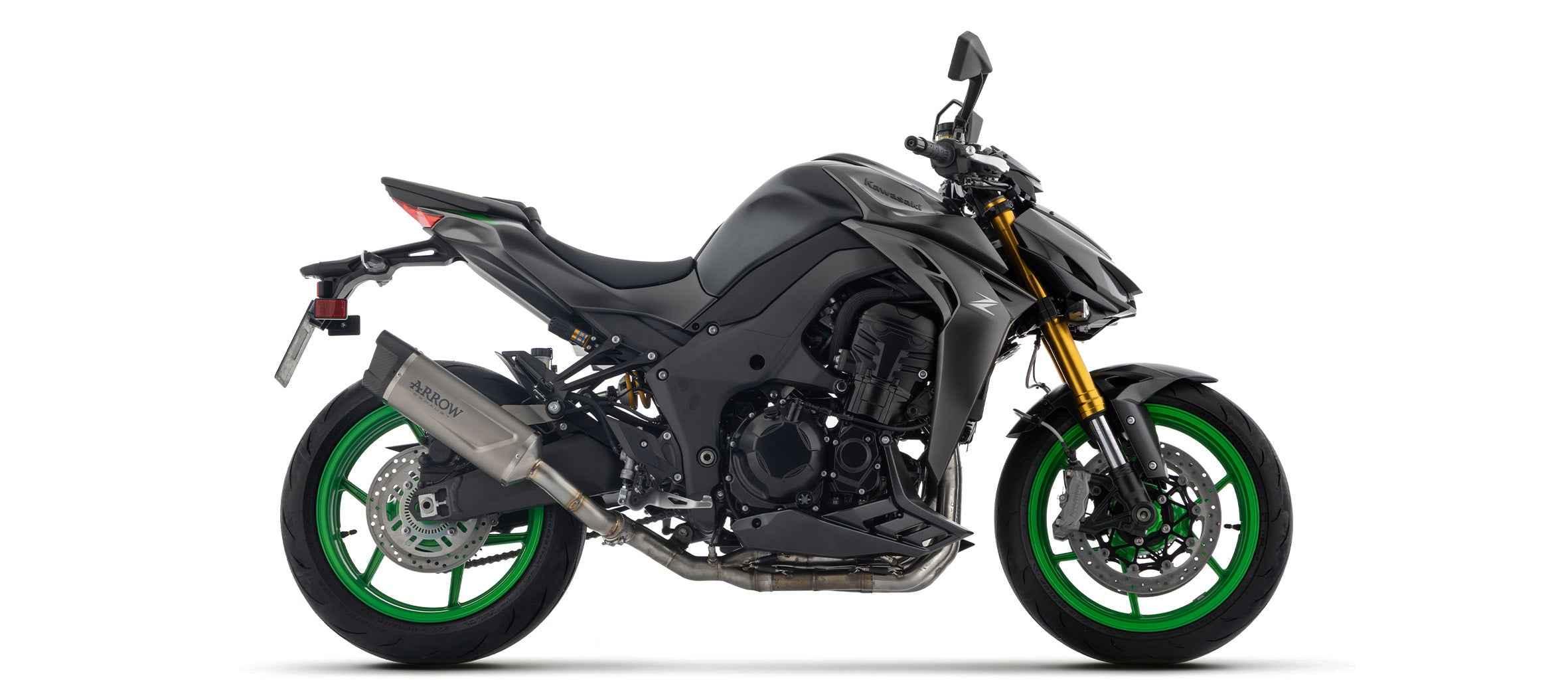Terminale Indy Race EVO titanio con fondello carby per Kawasaki Z 1100 / Z 1100 SE 2025/2026 - Arrow (77507PK)