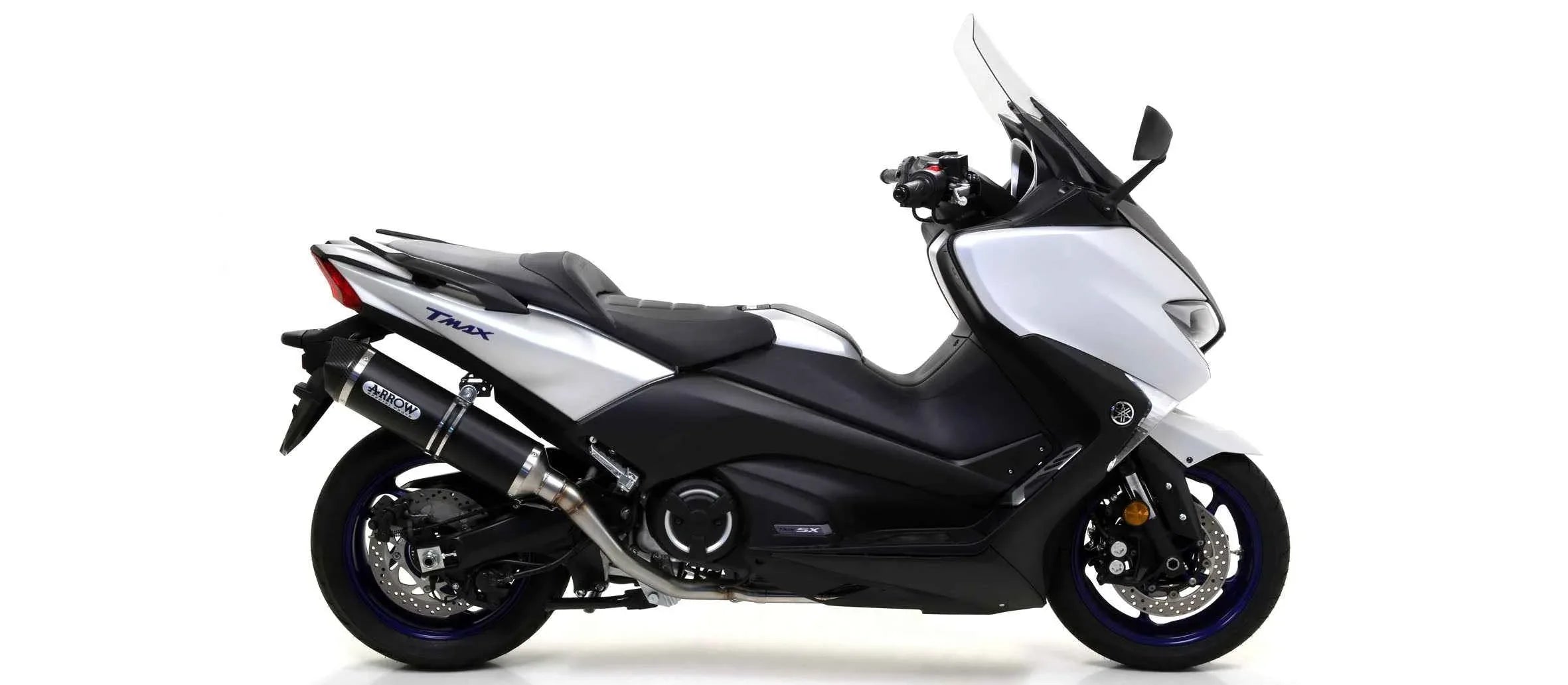 Terminale Race-Tech alluminio Dark con fondello carby per Yamaha TMAX 530 2017/2019 - Arrow (73514AKN)