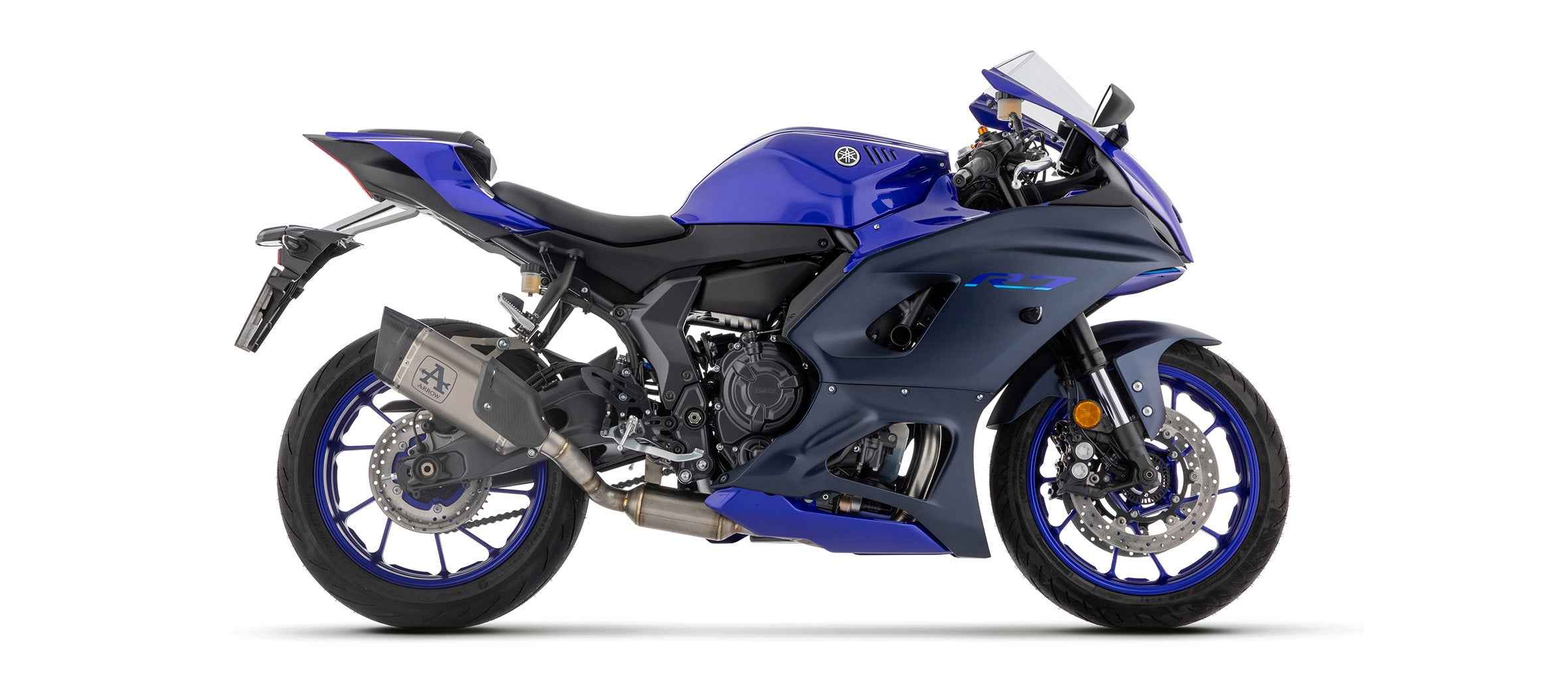 Kit completo Pista titanio con fondello carby per Yamaha YZF R7 2021/2024 - Arrow (71958PKW)