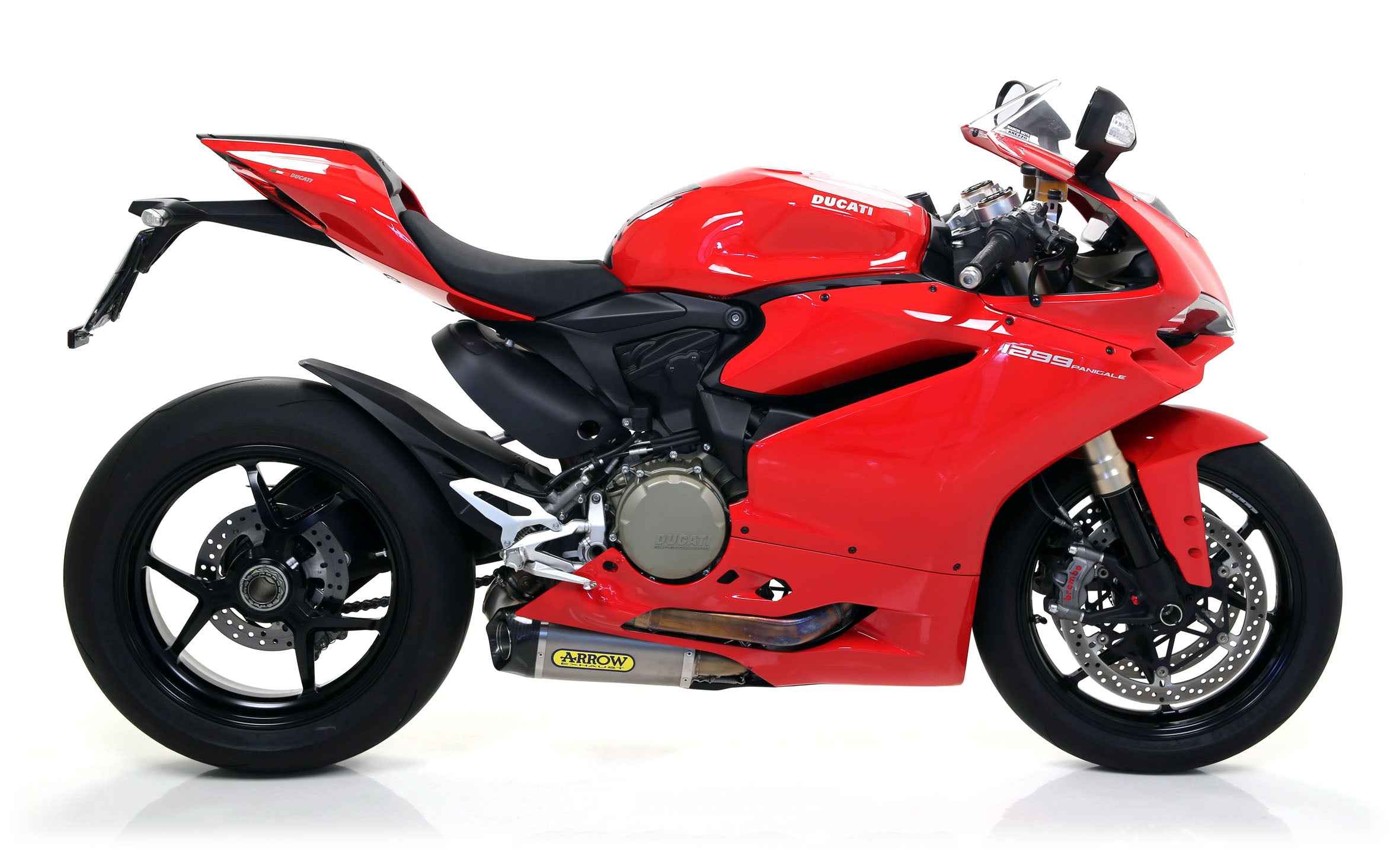 Terminali Works titanio (Dx+Sx) con fondello carby per Ducati 1299 Panigale 2015/2016 - Arrow (71839PK)