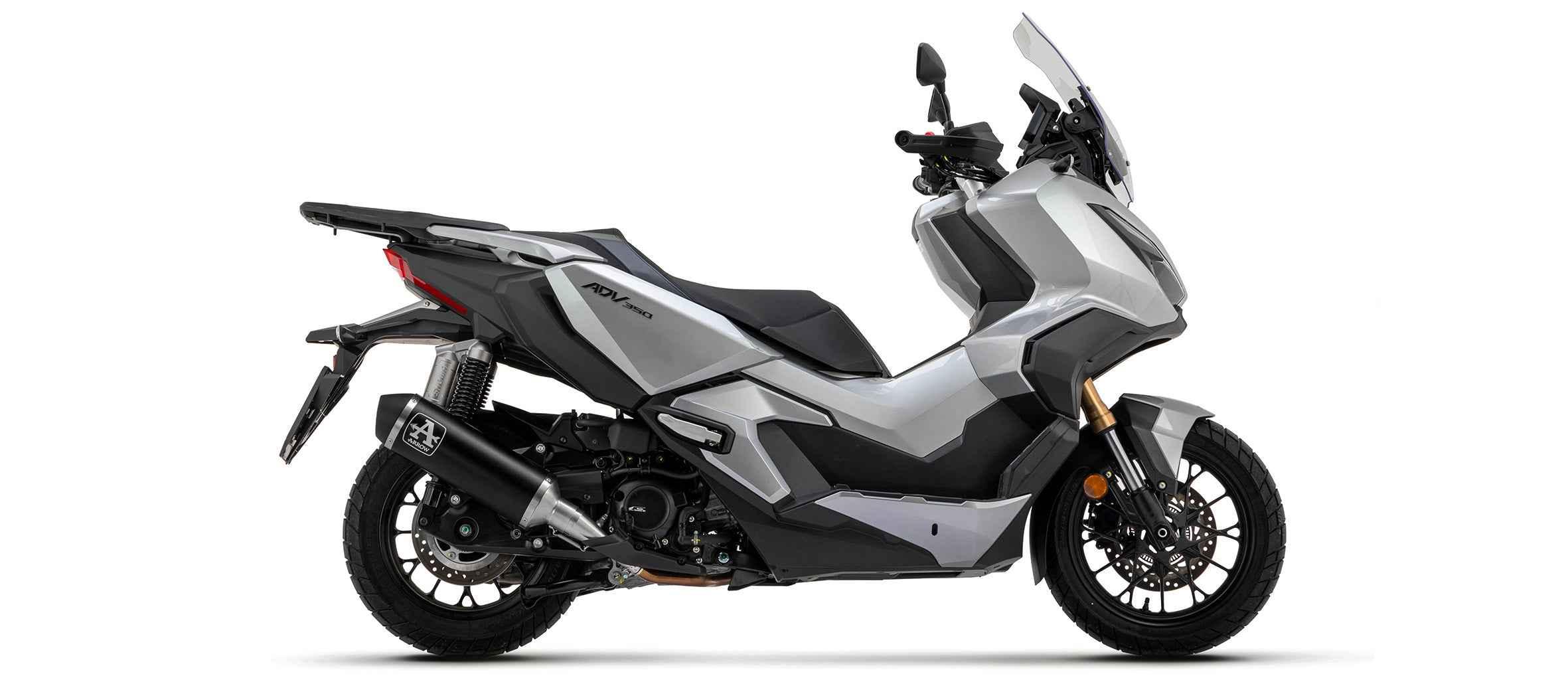 Terminale Urban alluminio Dark con fondello Dark per Honda ADV 350 2022/2024 - Arrow (53546ANN)