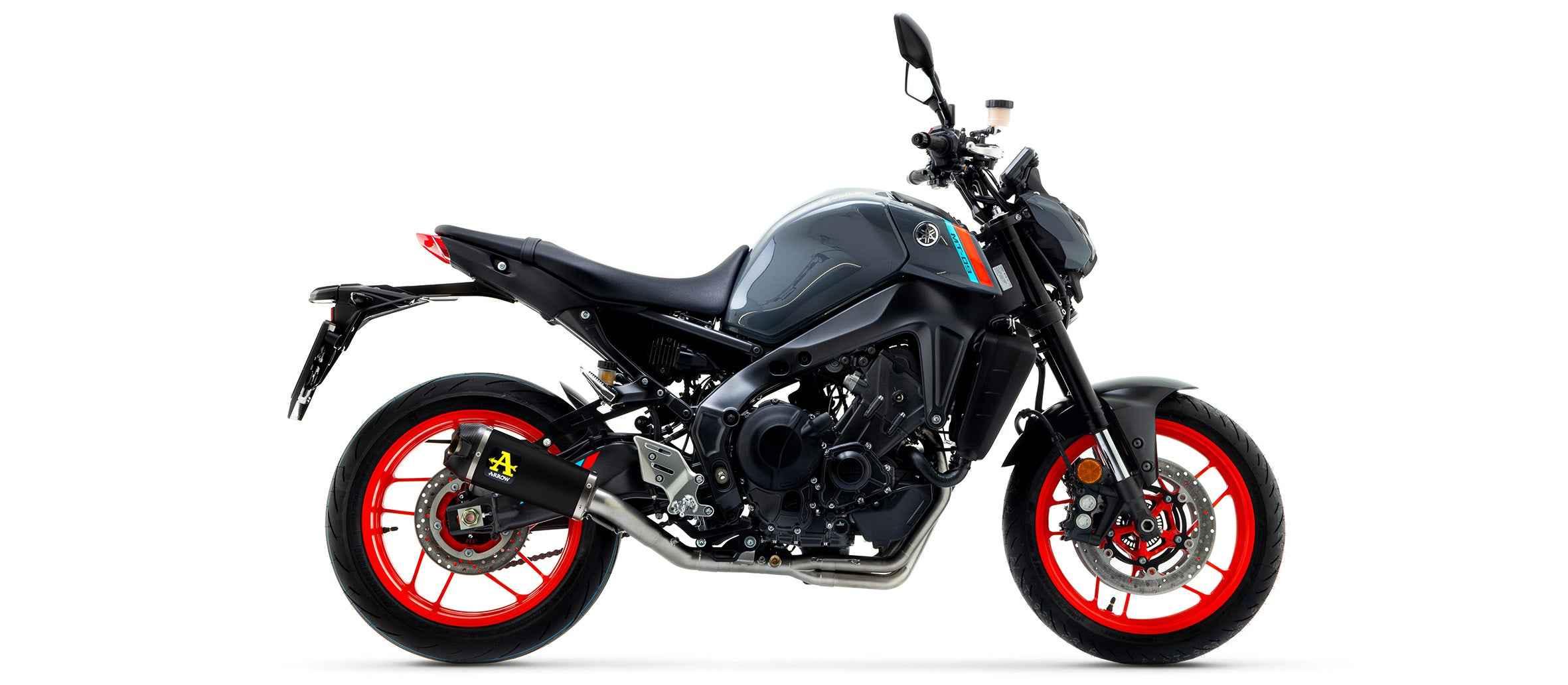 Terminale Works nichrom Dark con fondello carby per Yamaha MT-09 2021/2023 - Arrow (71932PKN)