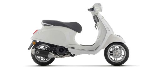 Kit completo racing con terminale Urban in alluminio Dark con fondello inox per Piaggio VESPA Primavera 125 2024/2025 - Arrow (53053AN)