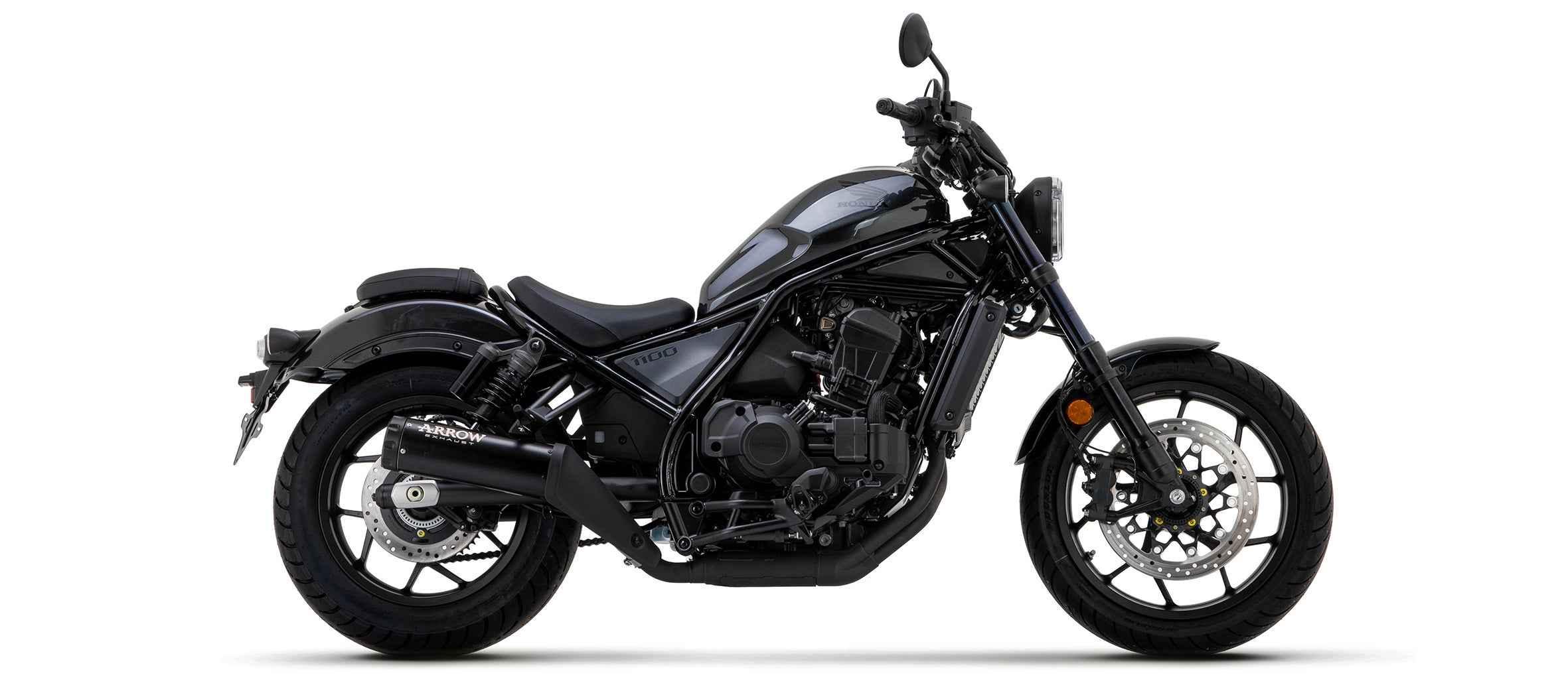 Kit terminale Rebel con fondello in alluminio Dark per Honda CMX 1100 Rebel 2021/2025 - Arrow (74511RBN)