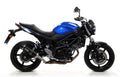 Terminale Race-Tech alluminio Dark con fondello carby per Suzuki SV 650 2016/2020 - Arrow (71846AKN)