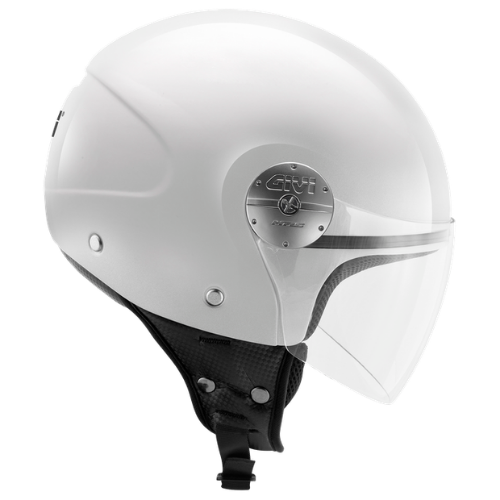 Casco demi-jet Givi 10.7 EVO Bianco Lucido visto dal lato destro