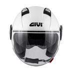 Givi 11.1 Air Jet-R Solid Color H111LB910 visto di fronte, con visierino parasole fumé interno